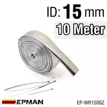 EPMAN 10-метровый теплозащитный рукав, изолированный провод, крышка шланга, ткацкий станок, трубка 1, внутренний диаметр 10 мм, 12 мм, 15 мм, 20 мм, EP-WRGZ