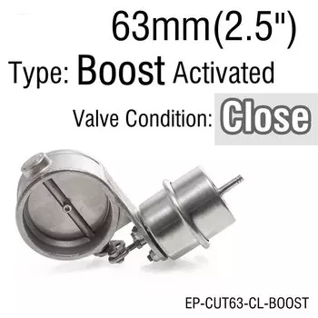 EPMAN New Boost активируемый выхлопной выхлопной вырез/свал 51 мм/60 мм/63 мм/70 мм/76 мм Закрытый стиль Давление: около 1 БАР для BMW e90