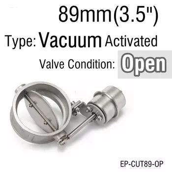 EPMAN Новый вакуумный активированный выхлопной выхлопной выхлопной системы / самосвал 89 мм / 102 мм. Давление открытого типа: около 1 бар для VW Golf 5