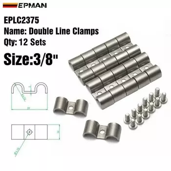 EPMAN SS двойная топливная линия или транс-зажим упаковка из 12 модифицированных подходит для топлива, воздуха, электрических, тормозов, линий