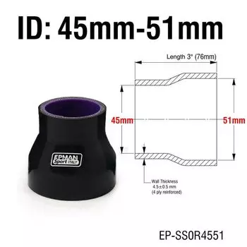 EPMAN турбоинтеркулерная труба 4-слойная силиконовая переходная муфта шланговый редуктор несколько размеров для BMW MINI COOPER EP-SS0R7076