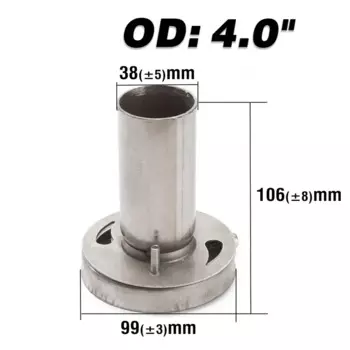 EPMAN Универсальный 3 дюйма / 3,5 дюйма / 4 дюйма / 4,5 дюйма автомобильный глушитель из нержавеющей стали с круглым наконечником EP-XS