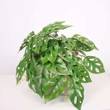 EQIANAO Искусственные растения Монстера зелёные 35 см