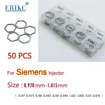 ERIKC 50 шт. B70 прокладки 1,62-1,80 мм для Bosch Siemens Piezo B60 1,34-1,52 мм регулировочная прокладка форсунки B61 0,97-1,015 мм шайба