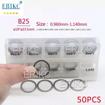 ERIKC B25 насадка распылителя, регулирующая прокладка b25 0,91-1,19 мм, инжектор Commom Rail регулировочные шайбы для Bosch