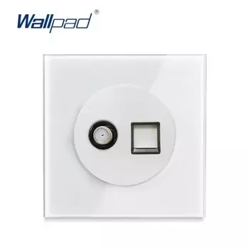 ЕС Корея Русская настенная розетка Белая рамка из закаленного стекла RJ45 CAT6 ТВ-розетка Одинарная двойная тройная коробка 86x86 мм Уверенная настенная панель