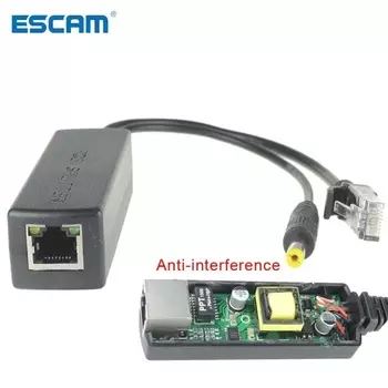 ESCAM PoE Разветвитель 48В на 12В 15Вт для IP-камеры