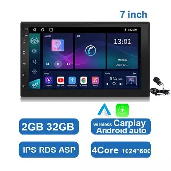 ESSGOO Carplay Android Авто Авто Радио 2 Din 7 9 10 дюймов Android 2G 32G Универсальный мультимедийный плеер Авторадио Стерео Bluetooth