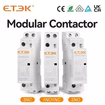 ETEK Бытовой модульный контактор 220V