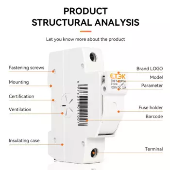Предохранительная система ETEK EKF1-10PVH для солнечной энергии