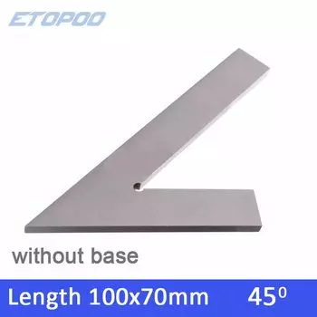 45-градусный квадратный измерительный инструмент с плоским краем, многоугольный, попробный квадратный базовый набор, квадратная линейка, измерительный инструмент, отряд, квадрат машиниста с основанием
