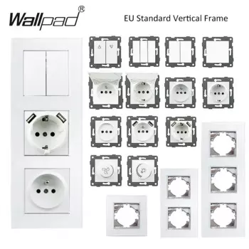 Wallpad стеклянная вертикальная панель белая