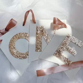 Euniqueen Детский первый день рождения баннер кремовый