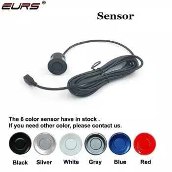 EURS 1 шт. 22 мм датчик черный, красный, белый, серебристый, серый, синий комплект датчиков парковки автомобиля монитор системы заднего хода