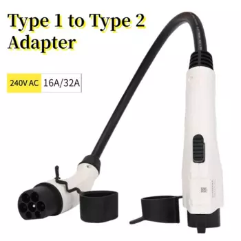 EV зарядное устройство типа 1 SAE J1772 на тип 2 EV, разъем для зарядки телефона, 16 А, 32 А, 0,5 м, кабель для телефона