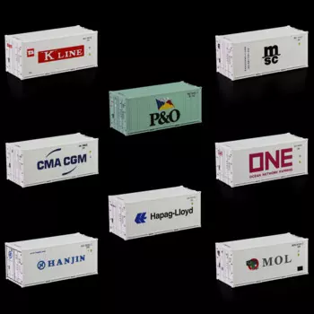 Evemodel, 3 шт., контейнеры для рефрижератора, 1:87, пластик