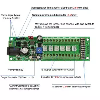 Evemodel PCB012 Распределитель мощности для освещения поездов
