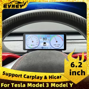 EVKEY 5,5-дюймовый проектор HUD для Tesla, аксессуары, модель 3 & Y, цифровой проектор приборной панели с OTA для Tesla HUD