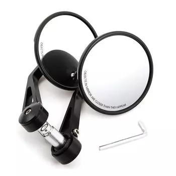 Evomosa алюминиевое круглое зеркало, аксессуары для мотоциклов, боковое зеркало заднего вида, 7/8 дюйма, 22 мм, зеркало на руль, универсальное кафе Racer