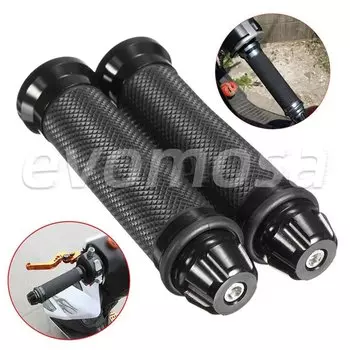 evomosa универсальные черные ручки 22 мм 7/8 "ручка противоскользящие ручки для руля с весом на конце стержня для Honda BMW Yamaha