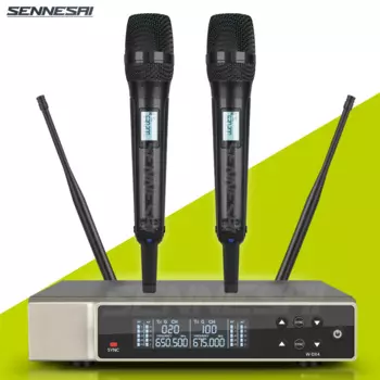 EW-DX4 профессиональный двойной беспроводной микрофон, сценическая производительность, 2 канала, UHF, караоке, домашняя система 600-699,SK9000, металлический ручной