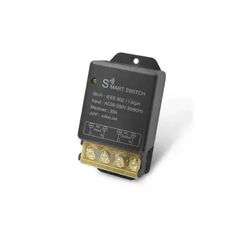 Ewelink APP 30A 1 канал Wi-Fi высокой мощности, интеллектуальный автоматический выключатель, беспроводное реле переменного тока 110 В 220 В, пульт дистанционного управления 2,4 ГГц