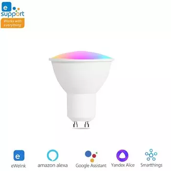 EWelink Светодиодная лампа GU10 Wi-Fi RGB 5Вт 1-6 шт