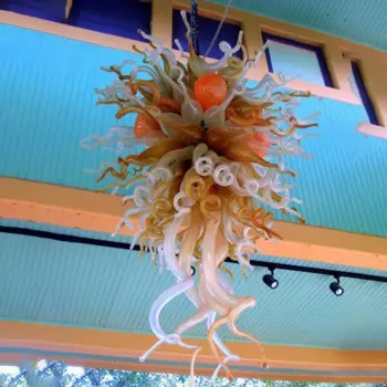 Европейская элегантная художественная люстра из дутого стекла, осветительные приборы, современные подвесные люстры из муранского стекла