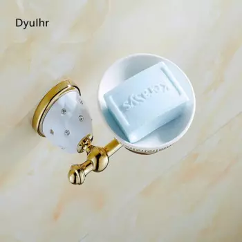 Европейская латунная мыльница, домашняя настенная мыльница, высококачественная латунь, анодированная поверхность, мыльница, аксессуары для ванной комнаты
