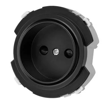 Европейская настенная электрическая розетка, черная матовая алюминиевая пластина, 1-5 почтовая рама, круглый дизайн, USB-порты для зарядки