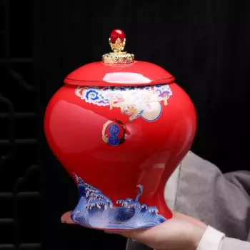 Европейская расписная керамическая банка для хранения в форме дракона, ваза для цветов, бытовая герметичная жестяная коробка для чая, коробка для конфет, украшение дома, подарок