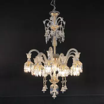Европейская роскошная хрустальная люстра K9 в лобби отеля с изгибом, вилла, гостиная, обеденный стол, подвеска