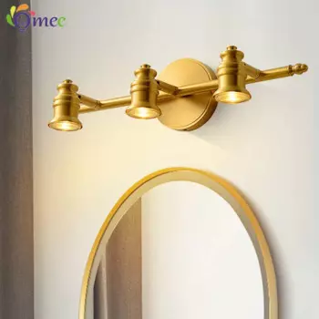 OMEE Винтажный медный LED светильник для зеркала 4 фары