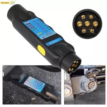 Европейский 7-контактный тестер для розеток 12 В для прицепов, инструмент для проверки проводки световой сигнал цепи, аксессуары для грузовиков, инструменты для проверки автомобильных цепей