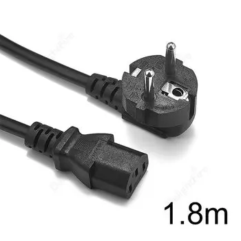 Европейский электрический шнур питания 1,2 м 1,5 м 1,8 м евро штекерный кабель IEC C13 кабель адаптера питания для ноутбука Dell проектор принтер