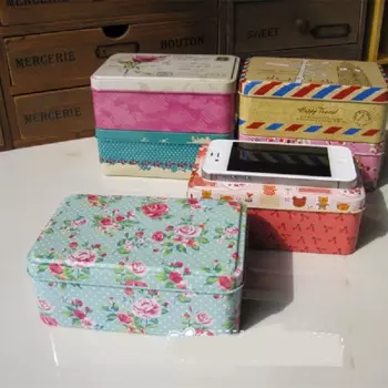 Двухсторонняя жестяная канцелярская коробка lyybx