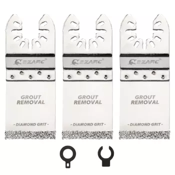 EZARC 3 шт. Алмазные осциллирующие пилы DO34F — лезвие заподлицо для затирки, раствора, мягкой плитки — аксессуар для многофункционального инструмента для резки