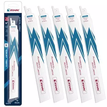 EZARC Лезвия для сабельной пилы биметаллические кобальтовые 14TPI (5 шт.)