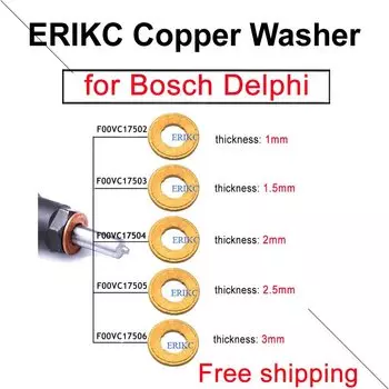 F00VC17505 Медная шайба форсунки F00VC17504 F00VC17503 Прокладка дизельного распылителя 9001-850C F00VC17506 для Bosch Delphi Shim