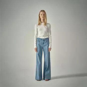 F @ CADE PA * ERN 24ss женские универсальные потертые джинсы женские свободные/джинсы с высокой талией Y2k синие женские джинсы