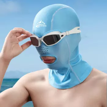 Facekini Плавательная шапочка для плавания, мужская и женская УФ-защита для лица