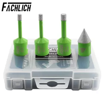 FACHLICH Алмазные буровые долота 4 шт., 6+6+8 мм