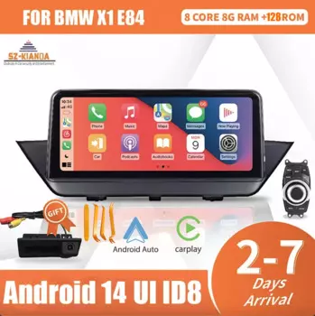 Заводская цена 10,25 "HD беспроводной Carplay Android 14 авто радио GPS экран для BMW X1 E84 мультимедийная система Bluetooth Wi-Fi 4G