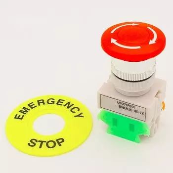 FAMCDI Красный переключатель аварийной остановки 660В 10А