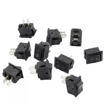 10 шт./лот 10*15 мм SPST 2-контактный вкл./выкл. G130 кулисный выключатель лодки 3A/250V автомобильный приборная панель грузовик RV ATV дом