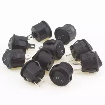 5 шт./10 шт., маленькие круглые Рычажные переключатели диаметром 16 мм