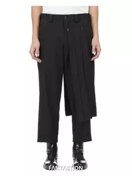 FANTASTION Мужские брюки Плиссированная реплика роскошной одежды повседневная юбка для мужчин Новые брюки брюки для мужчин Костюм брюки Мужская одежда