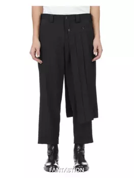 FANTASTION Мужские брюки Плиссированная реплика роскошной одежды повседневная юбка для мужчин Новые брюки брюки для мужчин Костюм брюки Мужская одежда