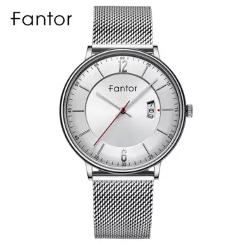 Fantor классические роскошные Брендовые мужские модные мужские сетчатые водонепроницаемые деловые мужские наручные часы с датой кварцевые