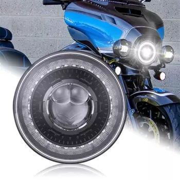 Фара для мотоцикла Harley DOT, передняя фара 7 дюймов, H4, дальний и ближний свет, для Davidsion Touring Ultra Classic Electra Street